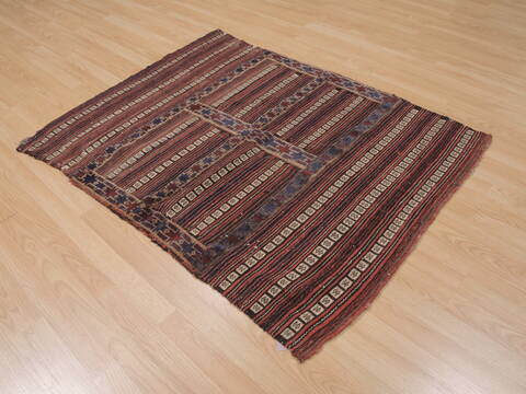 Kilim Brown Flat Woven 310 X 410  Area Rug 100-109909 Image 3