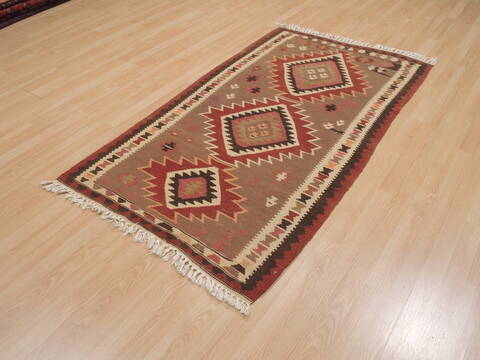 Kilim Brown Flat Woven 33 X 511  Area Rug 100-109911 Image 2