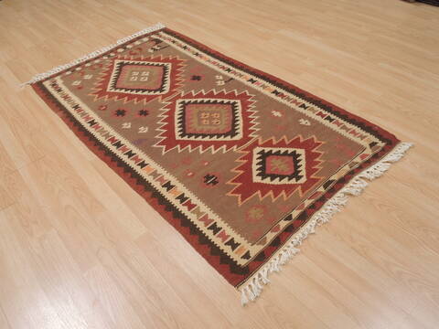 Kilim Brown Flat Woven 33 X 511  Area Rug 100-109911 Image 3