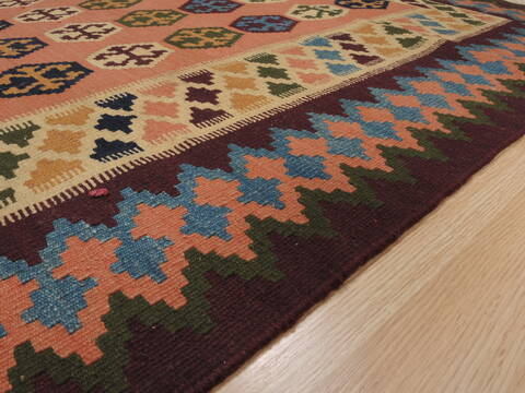Kilim Brown Flat Woven 42 X 55  Area Rug 100-109912 Image 6