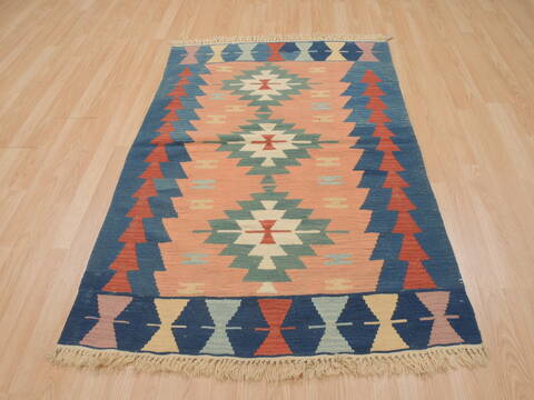 Kilim Brown Flat Woven 37 X 54  Area Rug 100-109913 Image 1