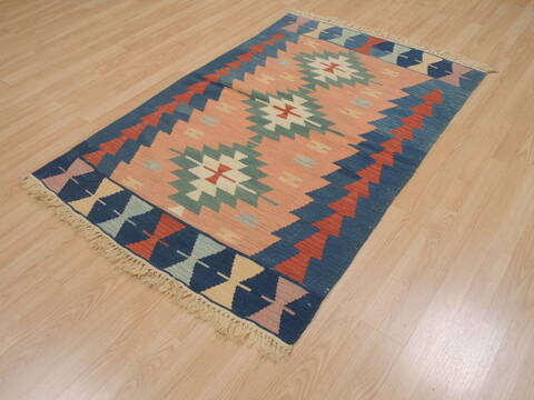 Kilim Brown Flat Woven 37 X 54  Area Rug 100-109913 Image 2