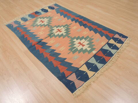 Kilim Brown Flat Woven 37 X 54  Area Rug 100-109913 Image 3
