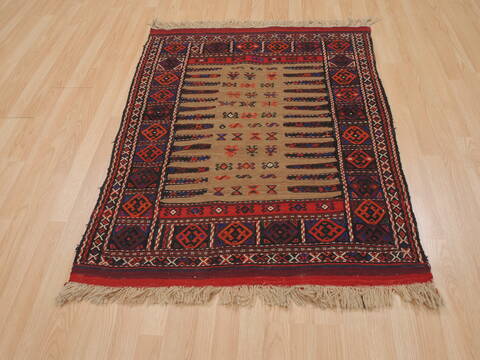 Kilim Red Square Flat Woven 33 X 33  Area Rug 100-109916 Image 1