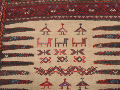 Kilim Red Square Flat Woven 37 X 40  Area Rug 100-109917 Image 4