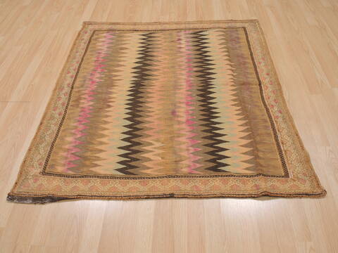 Kilim Beige Square Flat Woven 43 X 43  Area Rug 100-109919 Image 1