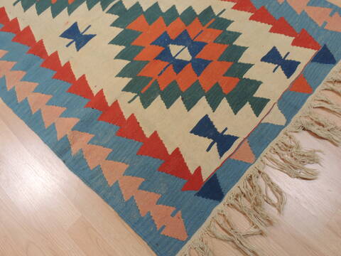 Kilim Blue Flat Woven 36 X 56  Area Rug 100-109920 Image 4