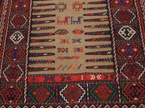 Kilim Red Square Flat Woven 36 X 44  Area Rug 100-109924 Image 5