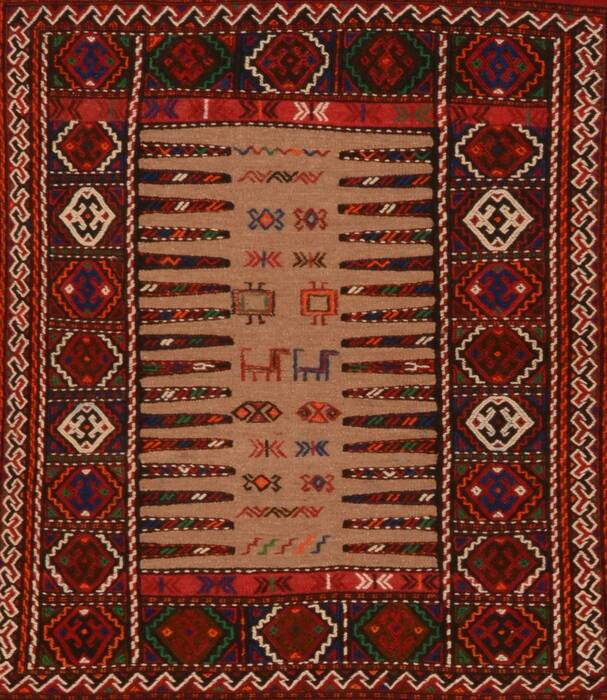 Kilim Red Square Flat Woven 36 X 44  Area Rug 100-109924 Image 0