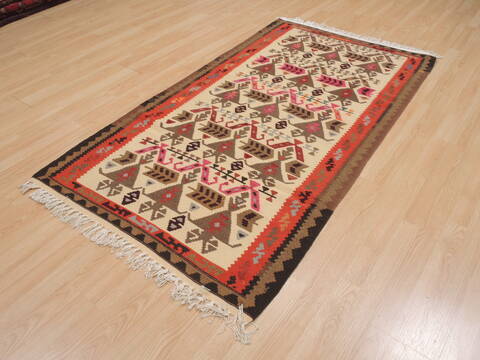 Kilim Red Flat Woven 35 X 62  Area Rug 100-109930 Image 2
