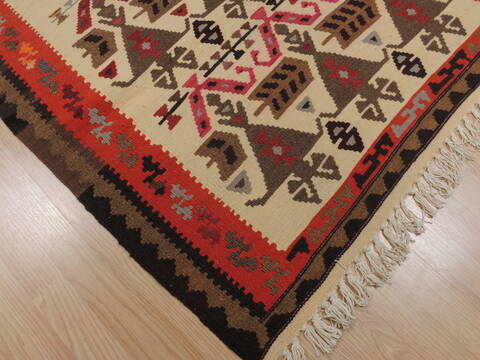 Kilim Red Flat Woven 35 X 62  Area Rug 100-109930 Image 4