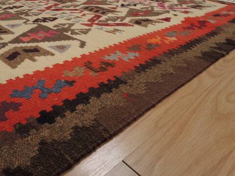Kilim Red Flat Woven 35 X 62  Area Rug 100-109930 Image 6