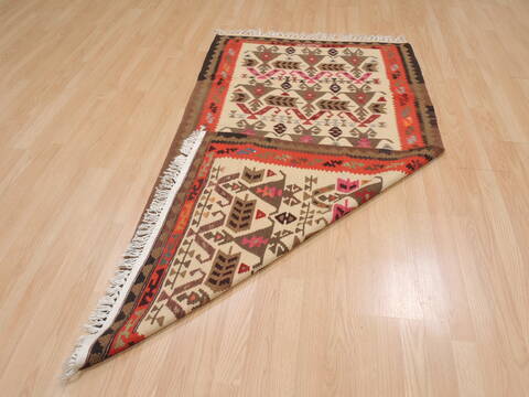 Kilim Red Flat Woven 35 X 62  Area Rug 100-109930 Image 7