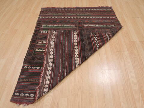 Kilim Brown Flat Woven 42 X 53  Area Rug 100-109933 Image 6