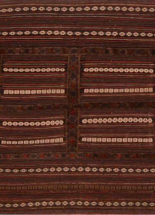 Kilim Brown Flat Woven 42 X 53  Area Rug 100-109933 Image 0