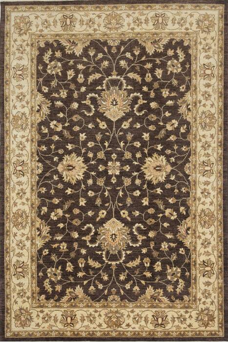 Chobi Brown Hand Knotted 61 X 91  Area Rug 700-109936 Image 0