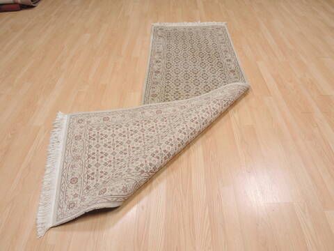 Herati Beige Runner Hand Knotted 26 X 80  Area Rug 100-109948 Image 10