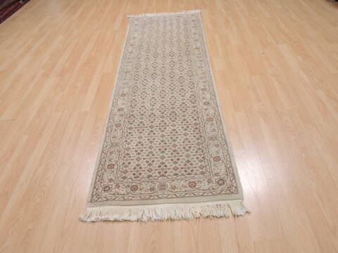 Herati Beige Runner Hand Knotted 26 X 80  Area Rug 100-109948 Image 1
