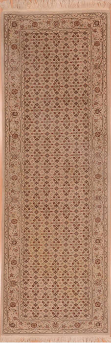Herati Beige Runner Hand Knotted 26 X 80  Area Rug 100-109948 Image 0