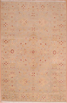 Pak-Persian Beige Hand Knotted 6'2" X 9'3"  Area Rug 100-109949