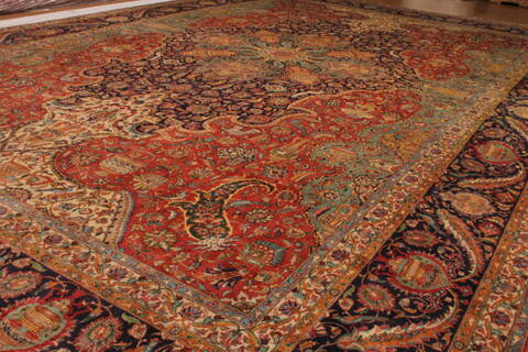 Tabriz Red Hand Woven 128 X 194  Area Rug 254-109951 Image 1