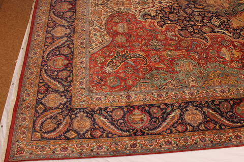 Tabriz Red Hand Woven 128 X 194  Area Rug 254-109951 Image 6