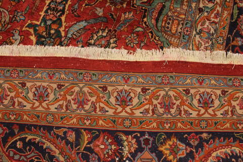 Tabriz Red Hand Woven 128 X 194  Area Rug 254-109951 Image 7
