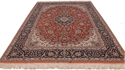 Isfahan Red Hand Knotted 86 X 120  Area Rug 254-109954 Image 5