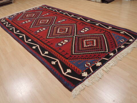Kilim Red Flat Woven 59 X 101  Area Rug 100-109986 Image 3