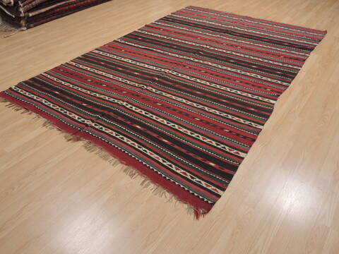 Kilim Red Flat Woven 62 X 94  Area Rug 100-109987 Image 2