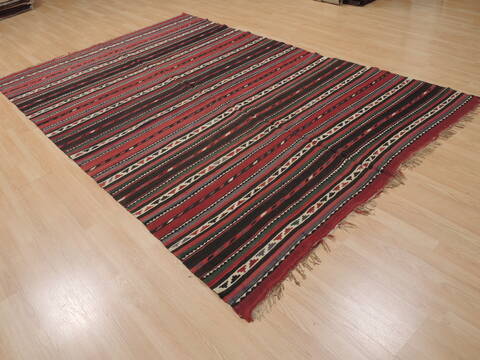 Kilim Red Flat Woven 62 X 94  Area Rug 100-109987 Image 3