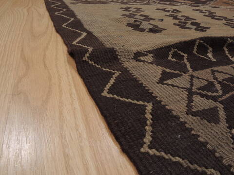 Kilim Brown Runner Flat Woven 310 X 96  Area Rug 100-109988 Image 11