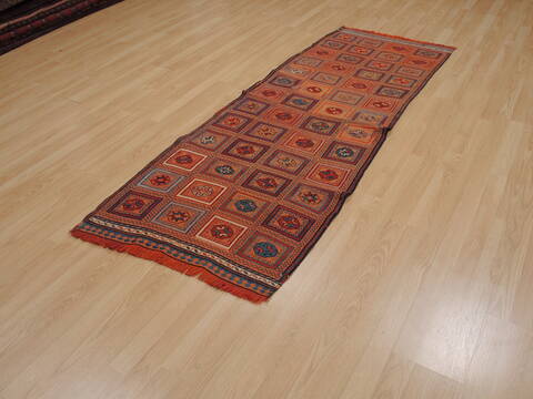 Kilim Red Runner Flat Woven 30 X 611  Area Rug 100-109992 Image 2