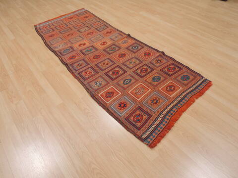 Kilim Red Runner Flat Woven 30 X 611  Area Rug 100-109992 Image 3