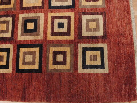 Gabbeh Beige Hand Knotted 69 X 93  Area Rug 100-11061 Image 10