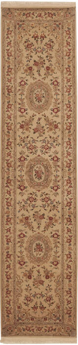 Sino-Persian Beige Runner Hand Knotted 26 X 99  Area Rug 100-11212 Image 0