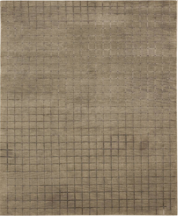 Indo-Nepal Green Square Hand Knotted 67 X 81  Area Rug 100-11230 Image 0