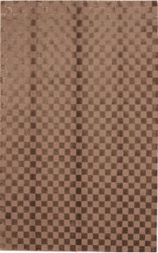 Nepali Modern Purple Rectangle 5x8 ft Wool Carpet 11233