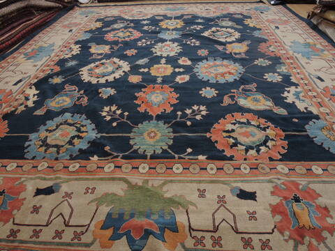 Tabriz Blue Hand Knotted 136 X 1711  Area Rug 100-11278 Image 1