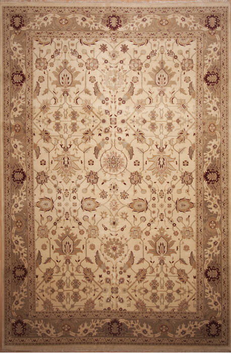 Jaipur Beige Hand Knotted 120 X 179  Area Rug 100-11279 Image 0