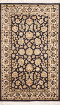Pakistani Pak-Persian Beige Rectangle 3x5 ft Wool Carpet 11421