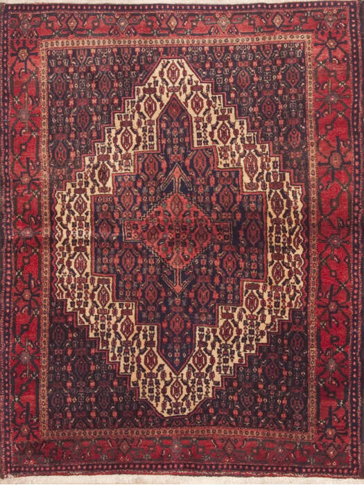 Sanandaj Red Hand Knotted 42 X 52  Area Rug 100-11753 Image 0