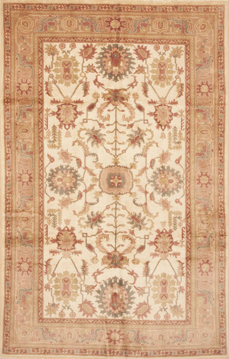 Pishavar Beige Hand Knotted 60 X 97  Area Rug 100-11774 Image 0