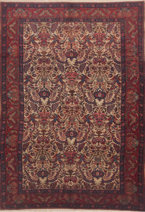 Ardebil Red Hand Knotted 73 X 106  Area Rug 100-11811 Image 0