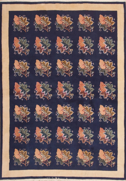 Kashmir Blue Hand Knotted 55 X 76  Area Rug 100-11911 Image 0