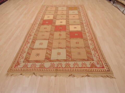Kilim Beige Flat Woven 49 X 95  Area Rug 100-110001 Image 1