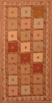 Kilim Beige Flat Woven 4'9" X 9'5"  Area Rug 100-110001