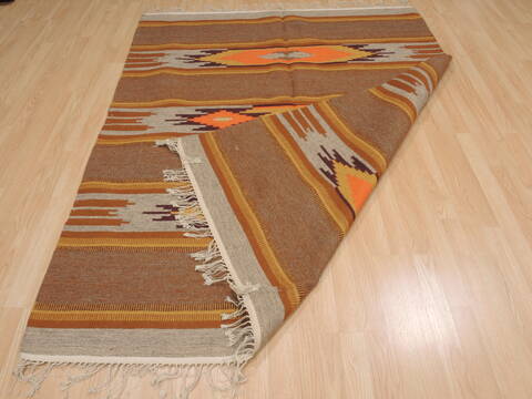 Kilim Brown Hand Knotted 54 X 611  Area Rug 100-110014 Image 8