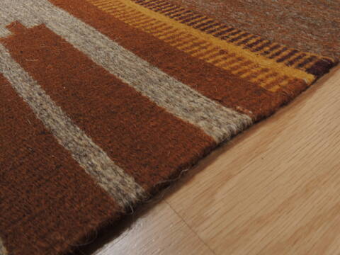 Kilim Brown Hand Knotted 54 X 611  Area Rug 100-110014 Image 9