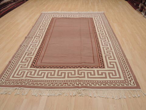 Kilim Beige Flat Woven 62 X 90  Area Rug 100-110020 Image 1